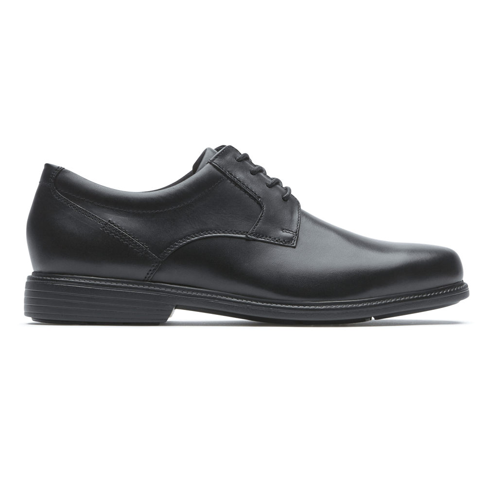 Rockport Singapore Mens Oxfords - Charles Road Plain Toe Black - HI7382065